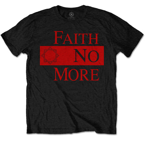Faith No More - Black Classic New Logo Star T-Shirt (UK Import)