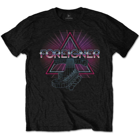 Foreigner - Neon Guitar T-Shirt (UK Import)