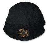 HIM - Gold Logo Reversible Quilted Beanie