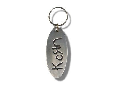 Korn - Oval Metal Keychain