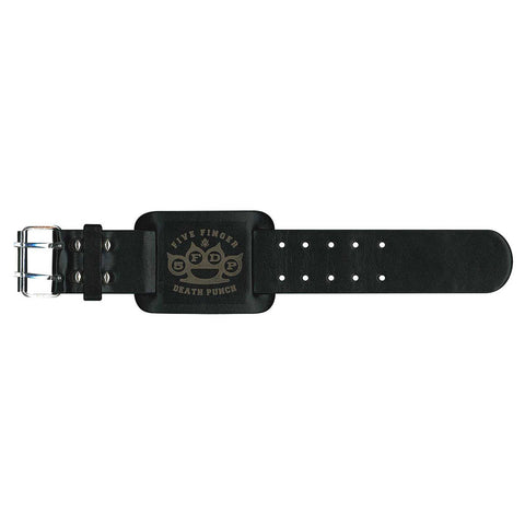 Five Finger Death Punch - Leather Logo Metal Strap - Wristband (UK Import)