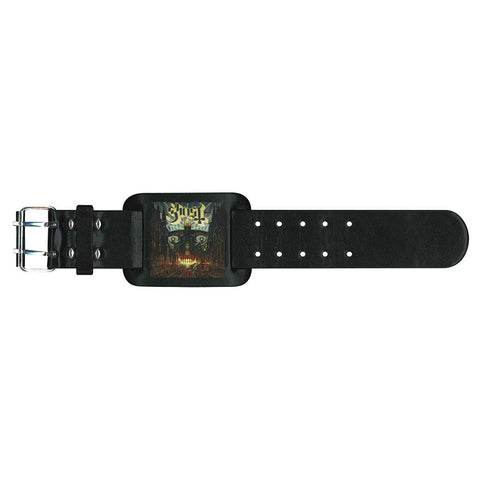 Ghost - Leather Logo Metal Strap - Wristband (UK Import)