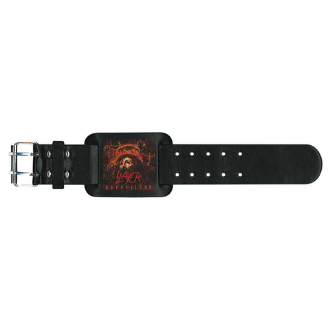 Slayer - Leather Logo Metal Strap - Wristband (UK Import)