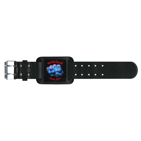Motorhead - Iron Fist Leather Logo Metal Strap - Wristband (UK Import)