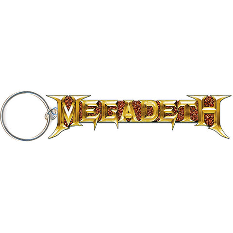 Megadeth - Gold Logo Metal Keychain (UK Import)