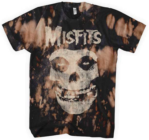 Misfits - Fiend Skull Logo Bleach T-Shirt