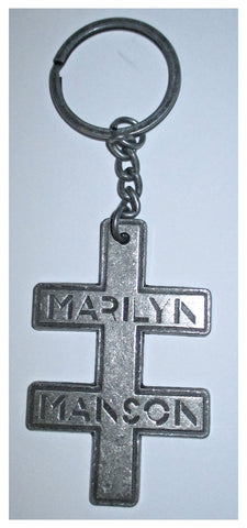 Marilyn Manson - Double Cross Metal Keychain