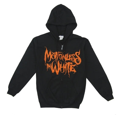 Motionless In White - Orange Logo Zip Hoodie