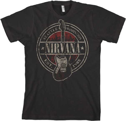 Nirvana - Est. '88 Guitar Stamp - T-Shirt