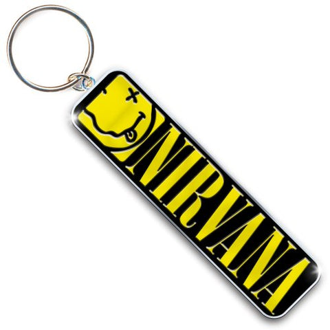 Nirvana - Yellow Metal Logo Keychain (UK Import)