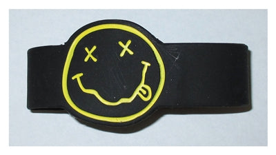 Nirvana - Smiley Face Rubber Bracelet Wristband