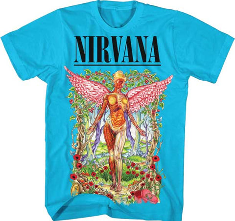 Nirvana - Forest In Utero Aqua T-Shirt