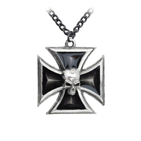 Black Knight's Cross Pendant Necklace (UK Import)