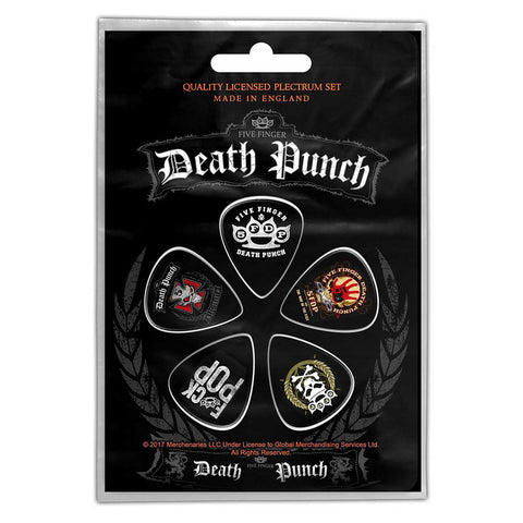 Five Finger Death Punch - Guitar Pick Set - 5 Picks - UK Import - Licensed New In Pack