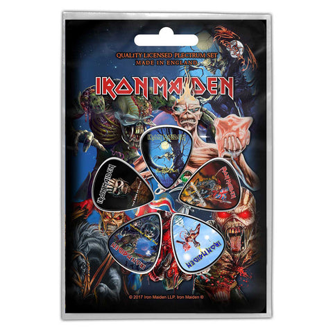 Iron Maiden - Later Albums Guitar Pick Set - 5 Picks - UK Import - Licensed New In Pack