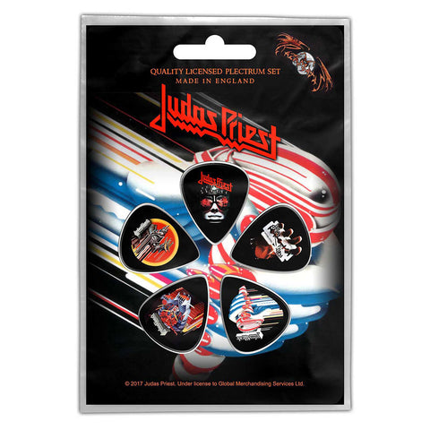 Judas Priest - Guitar Pick Set - 5 Picks - UK Import - Licensed New In Pack
