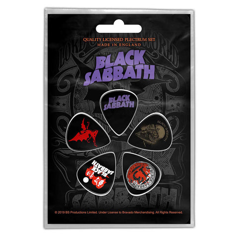 Black Sabbath - Guitar Pick Set - 5 Picks - UK Import - Licensed New In Pack
