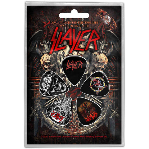 Slayer - Guitar Pick Set - 5 Picks - UK Import - Licensed New In Pack