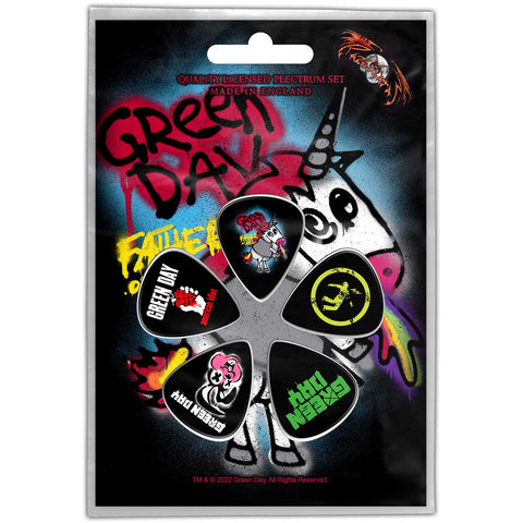 Green Day - Guitar Pick Set - 5 Picks - UK Import - Licensed New In Pack