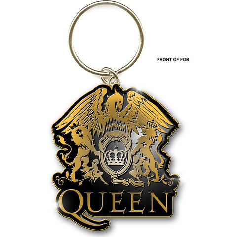 Queen - Gold Crest Metal Keychain (UK Import)
