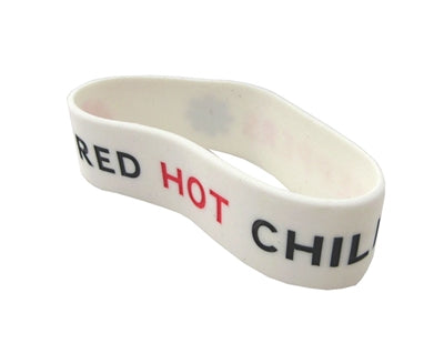 Red Hot Chili Peppers - White Asterisk Rubber Bracelet Wristband