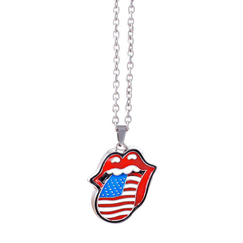 Rolling Stones - USA Tongue Pendant Necklace (UK Import)