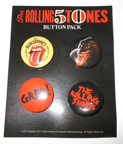 Rolling Stones - 4 Pc. Button Set