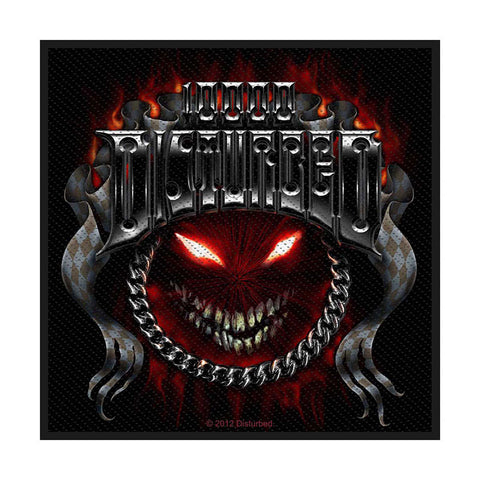 Disturbed - Patch - Woven - UK Import - Chrome Smiley - Collector's Patch