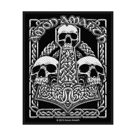 Amon Amarth - Patch - Woven - UK Import - Three Skulls - Collector's Patch