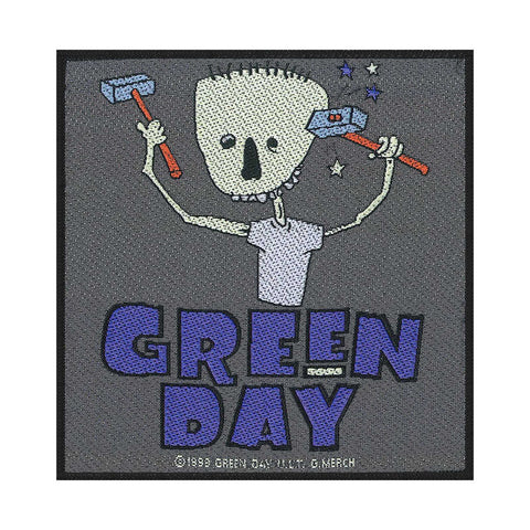Green Day - Patch - Woven - UK Import - Hammer Face - Collector's Patch