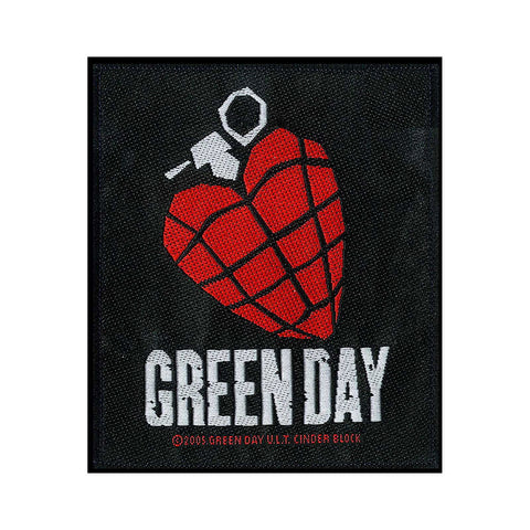 Green Day - Patch - Woven - UK Import - Heart Grenade - Collector's Patch
