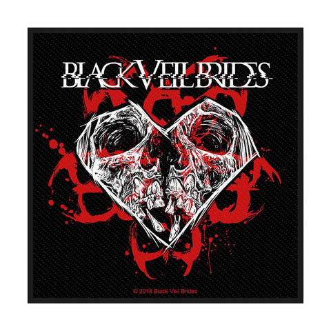 Black Veil Brides - Patch - Woven - Skull & Heart - UK Import - Collector's Patch