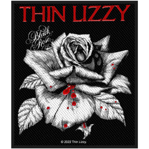 Thin Lizzy - Collector's Patch - Woven - UK Import - Black Rose