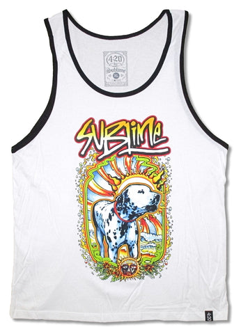 Sublime - Dalmation In Rays Ringer Tank Top