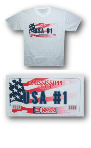 3 Doors Down - USA #1 T-Shirt