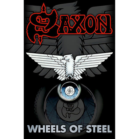 Saxon - Wheels Of Steel - Textile Poster Flag (UK Import)