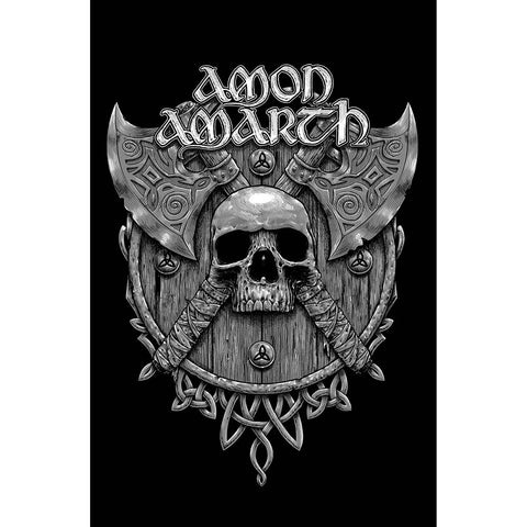 Amon Amarth - Skull And Axes - Textile Poster Flag (UK Import)