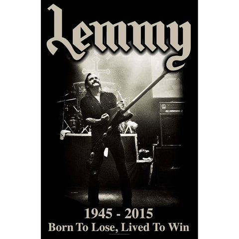 Motorhead - Lemmy Lived to Win - Flag - Textile Poster Flag (UK Import)