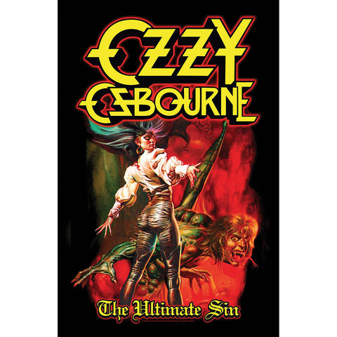 Ozzy Osbourne - The Ultimate Sin - Textile Poster Flag (UK Import)