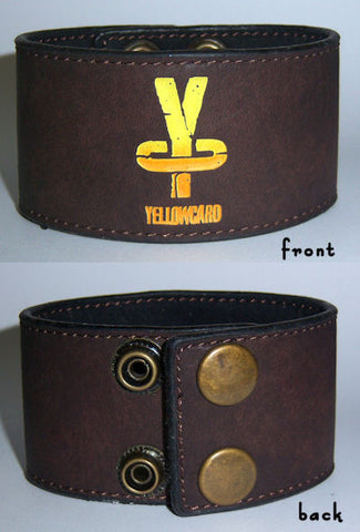 Yellowcard - Gradient Logo Leather Wristband