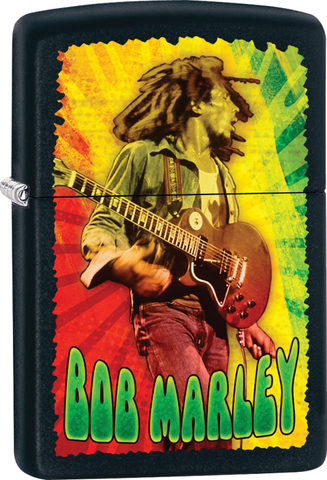 Bob Marley - Concert Black Matte - Flip Top - Zippo Lighter