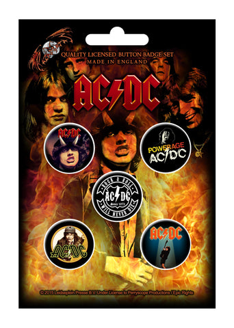 AC/DC - Button Badge Set - Highway To Hell - UK Import