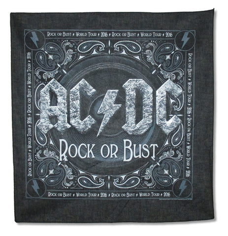 AC/DC - Bandana - Rock Or Bust Logo - Licensed New