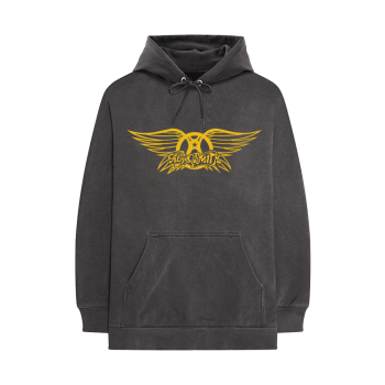 Aerosmith - Grey Wing Crest Logo - Pullover Hoodie