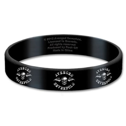 Avenged Sevenfold- Rubber Bracelet Wristband-Logo-UK Import-Licensed New In Pack