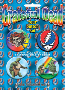 Grateful Dead - 1 - 4 Pinback Button Set