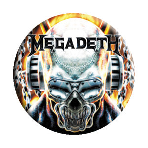 Megadeth - Metal Skull Pinback Button (Pack Of 2)