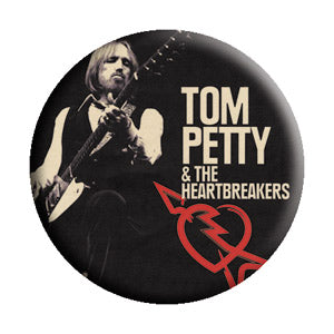 Tom Petty - Guitar Photo Pinback Button (Pack Of 2)