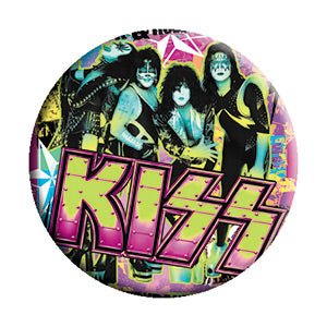 KISS - Party Logo Button (Pack Of 2)