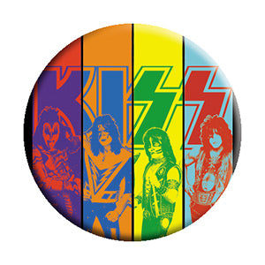 KISS - Sliced Band Pinback Button (Pack Of 2)